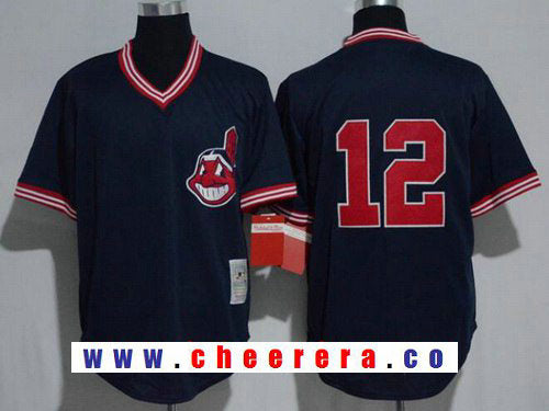 Francisco Lindor Cleveland Guardians navy Throwback jersey