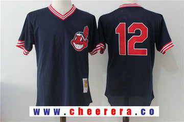 Francisco Lindor Cleveland Guardians navy Throwback jersey
