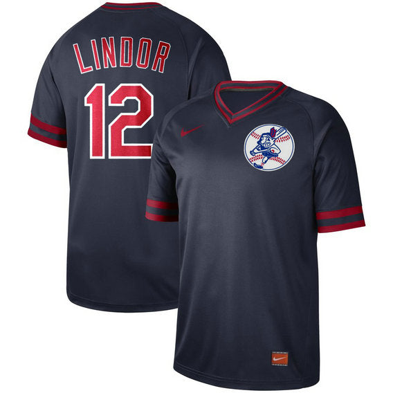 Francisco Lindor Cleveland Guardians navy Legend jersey