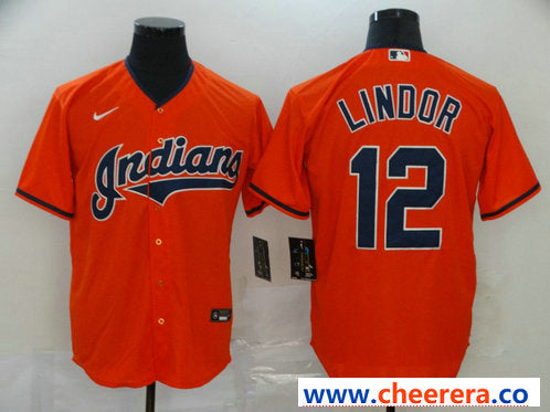 Francisco Lindor Cleveland Guardians orange jersey