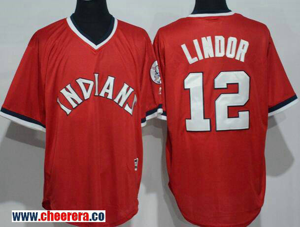 Francisco Lindor Cleveland Guardians red jersey