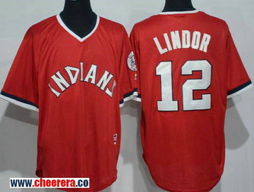 Francisco Lindor Cleveland Guardians red jersey