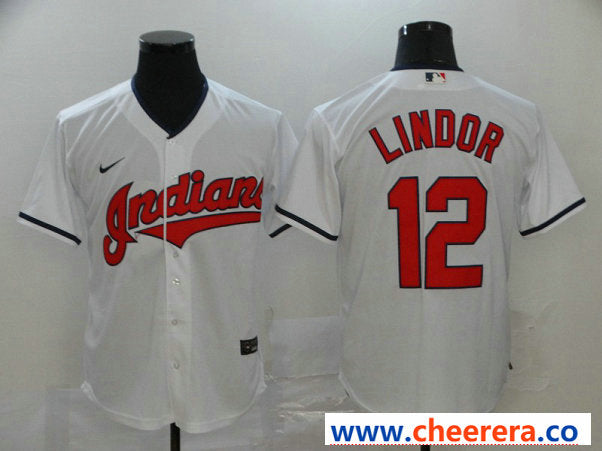 Francisco Lindor Cleveland Guardians white jersey