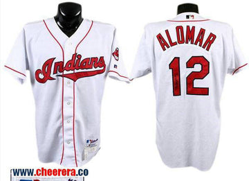 Roberto Alomar Cleveland Guardians white Throwback jersey