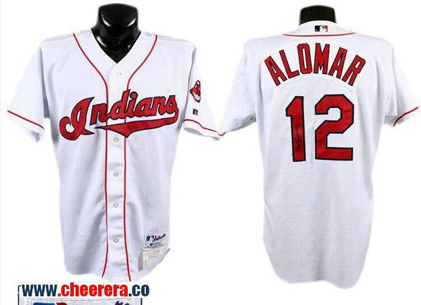 Roberto Alomar Cleveland Guardians white Throwback jersey