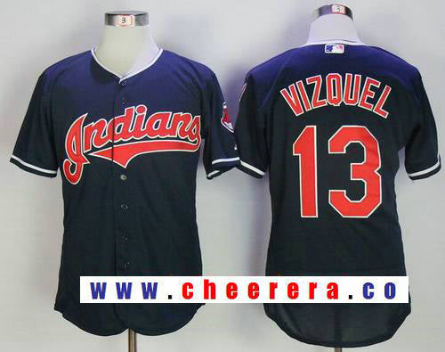 Omar Vizquel Cleveland Guardians navy jersey
