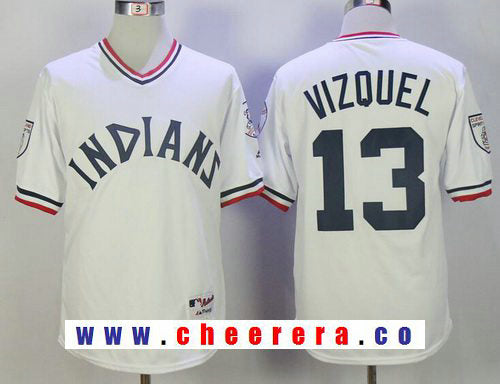 Omar Vizquel Cleveland Guardians white Cooperstown jersey