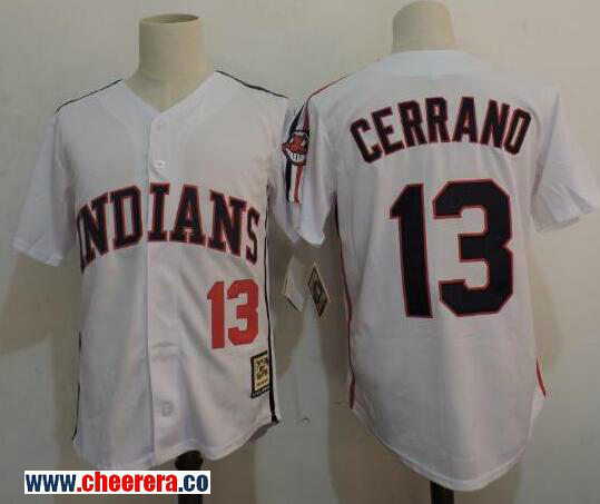 Pedro Cerrano Cleveland Guardians white Throwback jersey