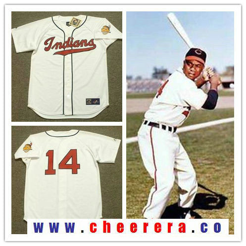 Larry Doby Cleveland Guardians white Throwback jersey