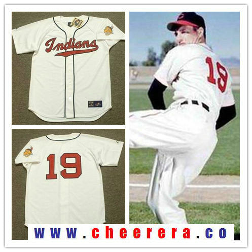 Bob Feller Cleveland Guardians white Throwback jersey
