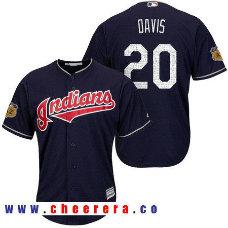 Rajai Davis Cleveland Guardians navy jersey