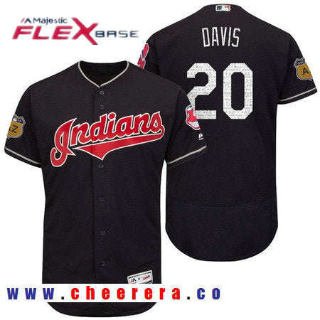 Rajai Davis Cleveland Guardians navy jersey
