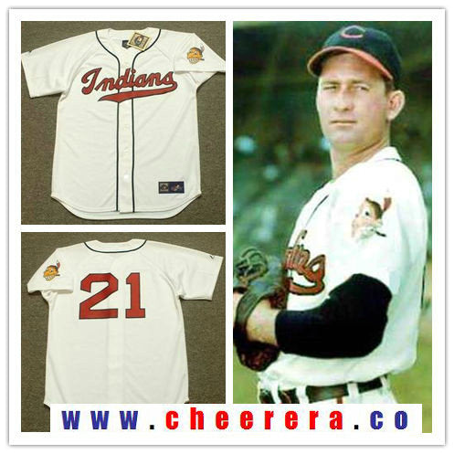 Bob Lemon Cleveland Guardians white Throwback jersey