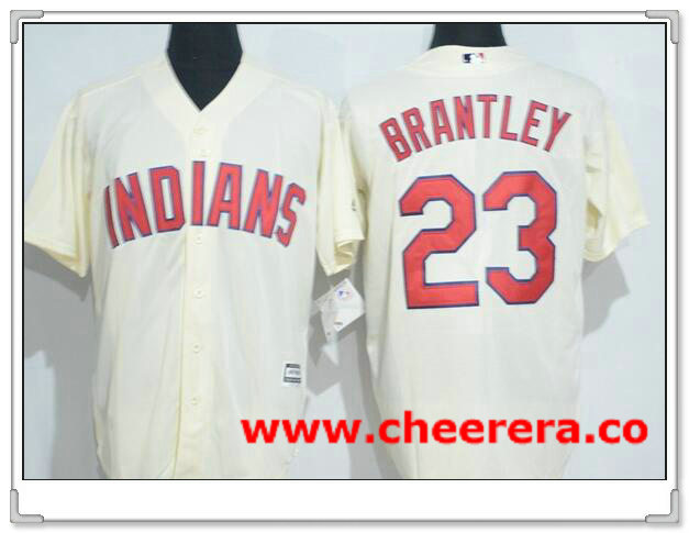 Michael Brantley Cleveland Guardians cream jersey