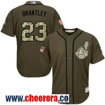 Michael Brantley Cleveland Guardians green Salute To Service jersey