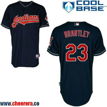 Michael Brantley Cleveland Guardians navy jersey