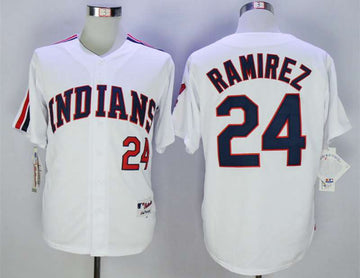 Jose Ramirez Cleveland Guardians white Throwback jersey