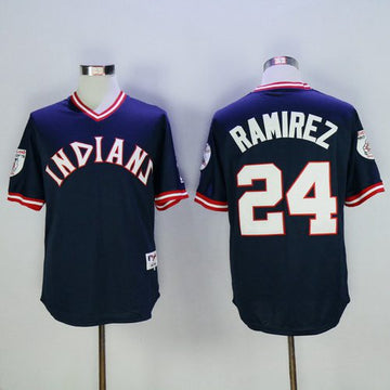 Manny Ramirez Cleveland Guardians navy jersey