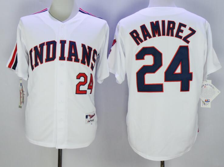 Manny Ramirez Cleveland Guardians white Throwback jersey
