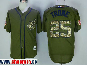 Jim Thome Cleveland Guardians green Salute To Service jersey