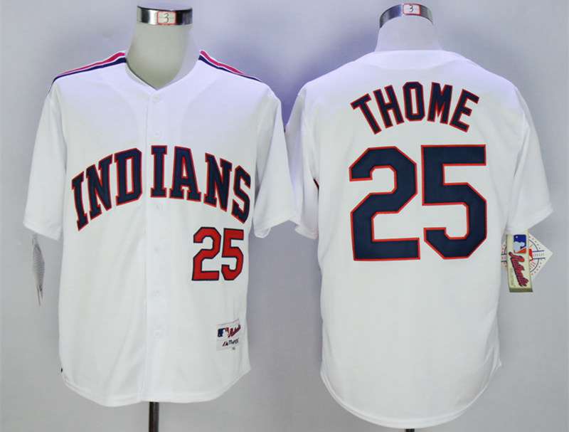 Jim Thome Cleveland Guardians white Throwback jersey