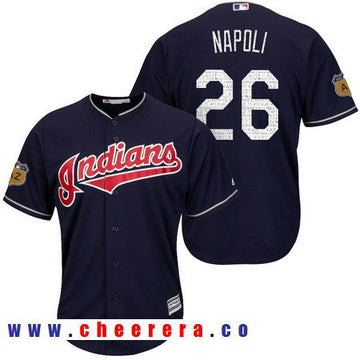 Mike Napoli Cleveland Guardians navy jersey