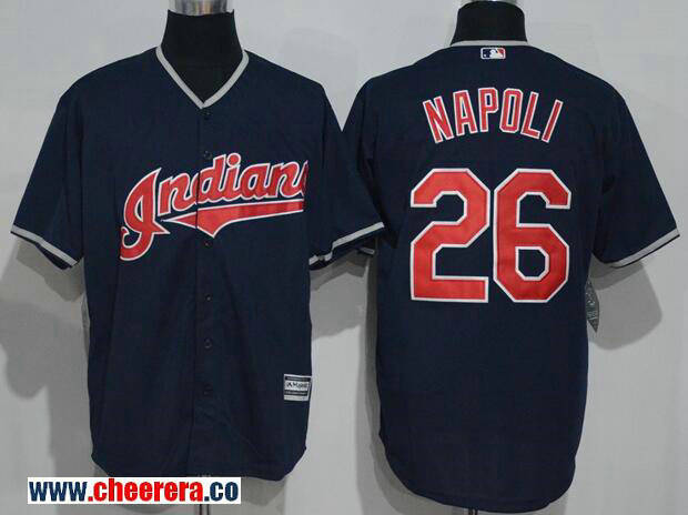 Mike Napoli Cleveland Guardians navy jersey