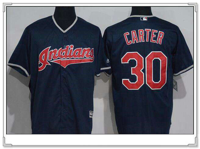 Joe Carter Cleveland Guardians navy jersey