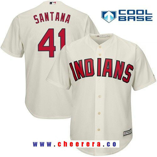 Carlos Santana Cleveland Guardians cream Alternate jersey