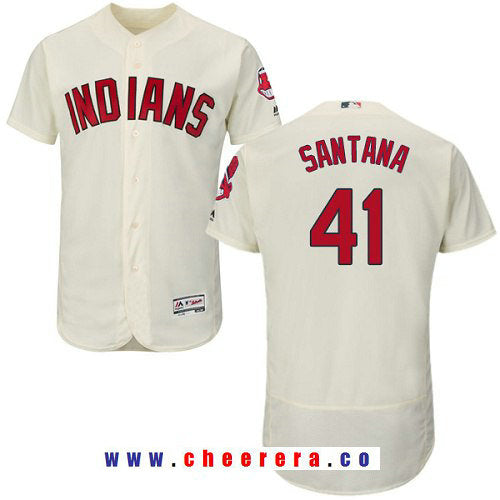 Carlos Santana Cleveland Guardians cream Alternate jersey