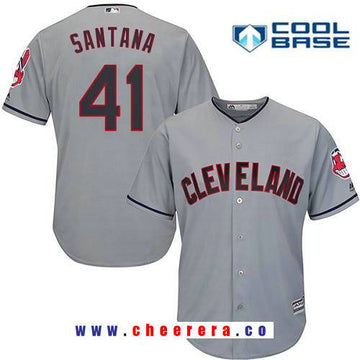 Carlos Santana Cleveland Guardians gray Road jersey