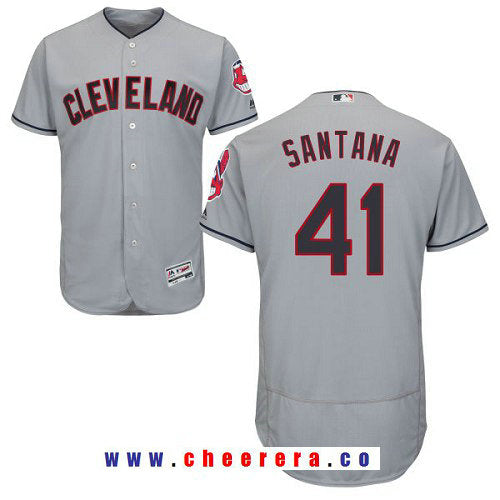 Carlos Santana Cleveland Guardians gray Road jersey