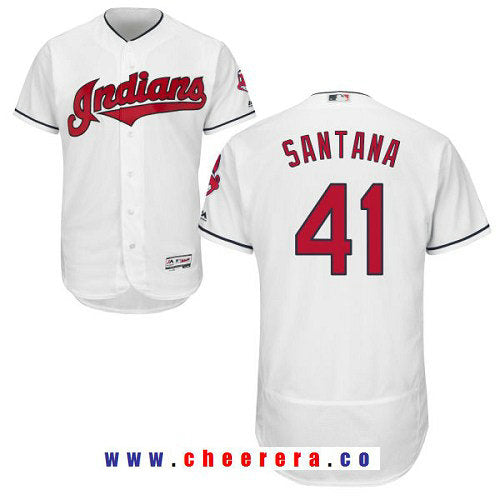 Carlos Santana Cleveland Guardians white Authentic jersey