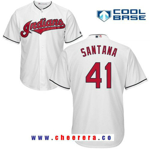 Carlos Santana Cleveland Guardians white Home jersey
