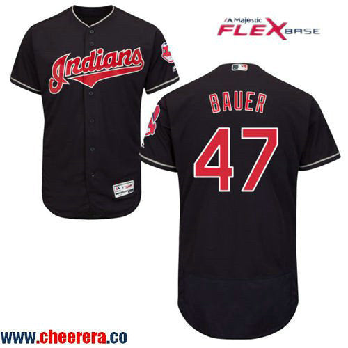 Trevor Bauer Cleveland Guardians navy jersey