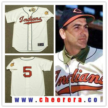Lou Boudreau Cleveland Guardians white Throwback jersey