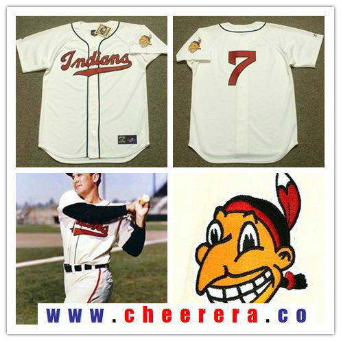 Al Rosen Cleveland Guardians white Throwback jersey