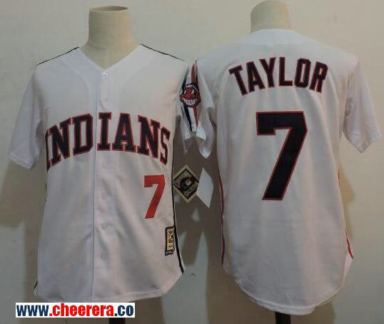Jake Taylor Cleveland Guardians white Throwback jersey