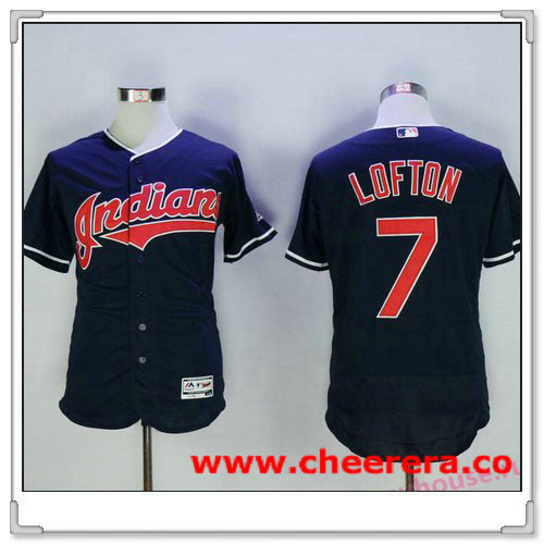 Kenny Lofton Cleveland Guardians navy jersey