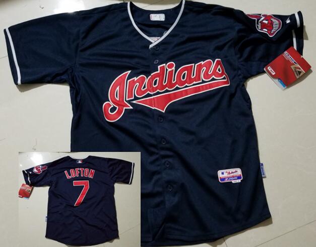 Kenny Lofton Cleveland Guardians navy jersey