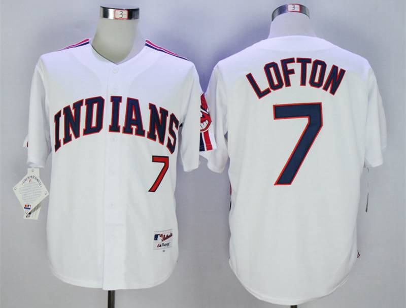 Kenny Lofton Cleveland Guardians white Throwback jersey