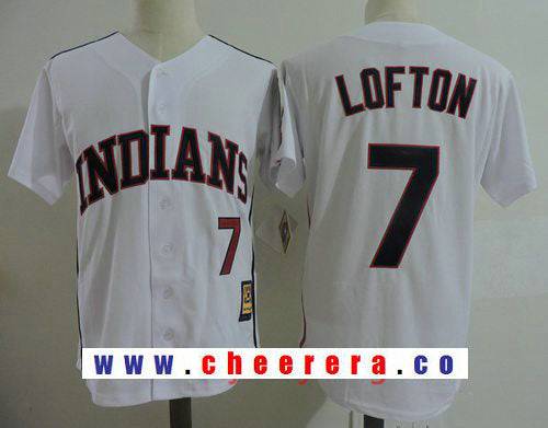 Kenny Lofton Cleveland Guardians white Cooperstown jersey