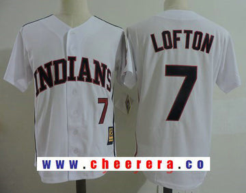 Kenny Lofton Cleveland Guardians white Cooperstown jersey