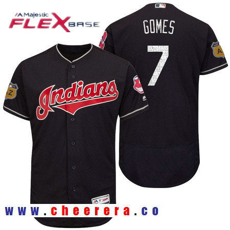 Yan Gomes Cleveland Guardians navy jersey