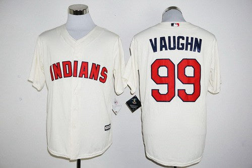 Rick Vaughn Name Cleveland Guardians cream jersey
