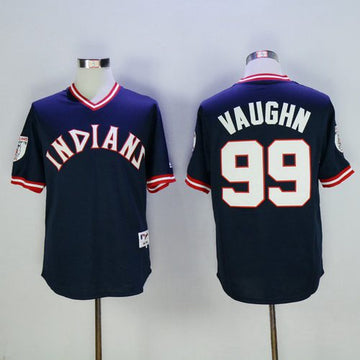 Rick Vaughn Cleveland Guardians navy jersey