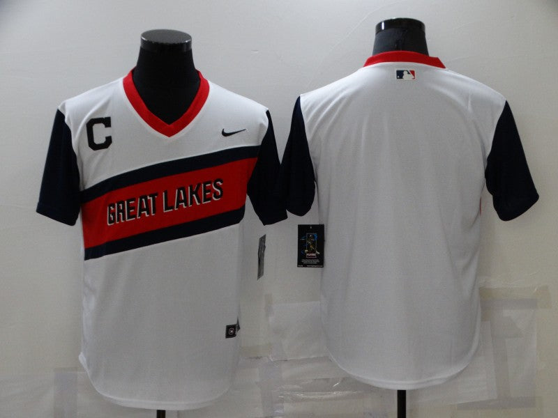 Custom Cleveland Guardians white Classic jersey
