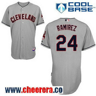 Manny Ramirez Cleveland Guardians gray jersey