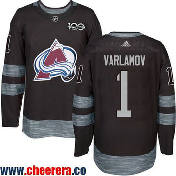 Semyon Varlamov Colorado Avalanche black jersey