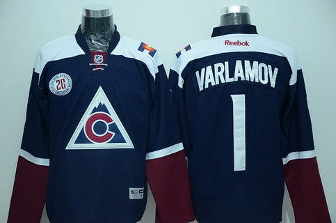 Semyon Varlamov Reebok Colorado Avalanche navy Alternate jersey